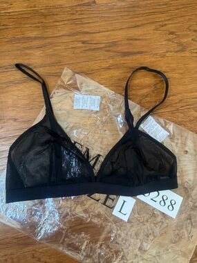 Black Sheer Triangle Bralette - Women Intimates & Sleepwear